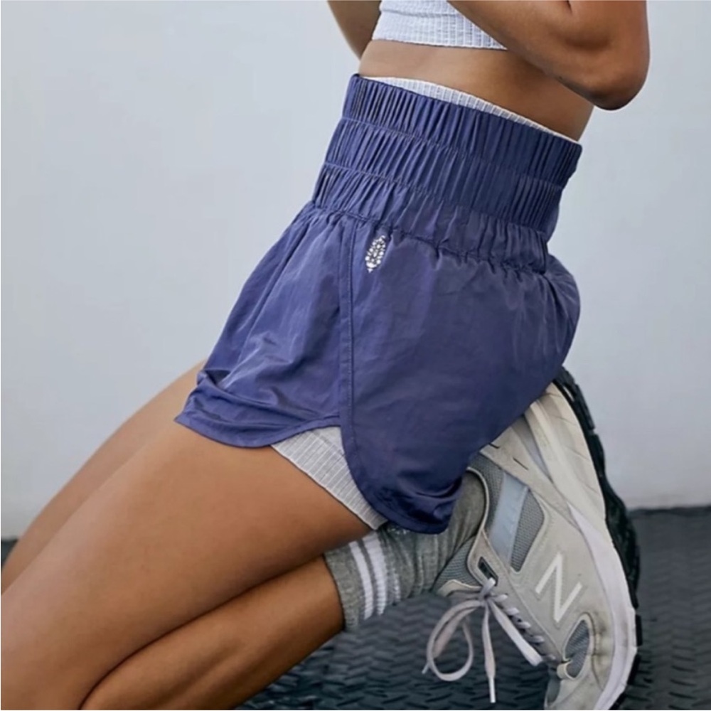Free People FP Movement the Way Home Shorts purple navy Marin size small - Picture 1 of 6